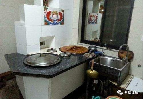 农村网红瓷砖锅灶台图片